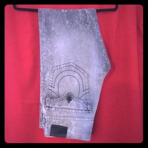 Grey Stonewashed True Religion Jeans